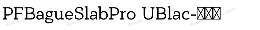 PFBagueSlabPro UBlac字体转换